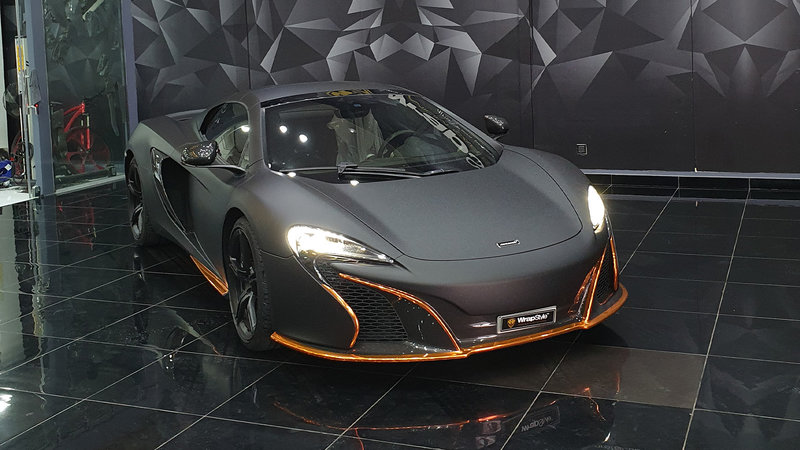 McLaren 675 LT - Grey & Orange Wrap